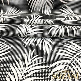 Gri Yapraklı Kumaş