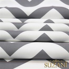 Gri Zigzag Desenli Kumaş