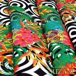 Halkalar Üzeri Kurukafa Desenli Kumaş