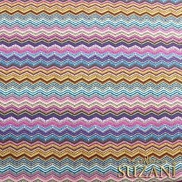 İkat Pembe Zİgzag Desenli Kumaş