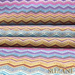 İkat Pembe Zİgzag Desenli Kumaş