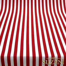 Kırmızı İnce Çizgili Kumaş