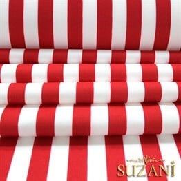 Kırmızı İnce Çizgili Kumaş