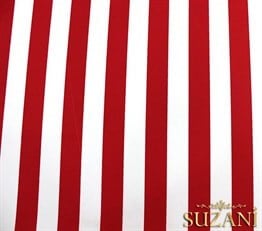 Kırmızı Kalın Çizgili Kumaş