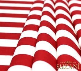 Kırmızı Kalın Çizgili Kumaş