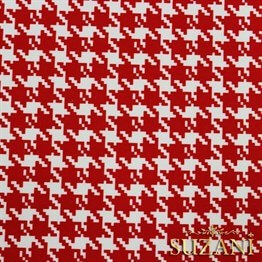 Kırmızı Küçük Kazayağı Kumaş