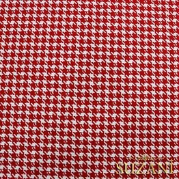 Kırmızı Küçük Kazayağı Kumaş