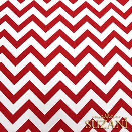 Kırmızı Zigzag Desenli Kumaş