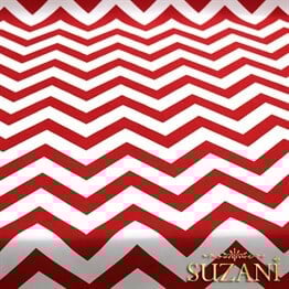 Kırmızı Zigzag Desenli Kumaş