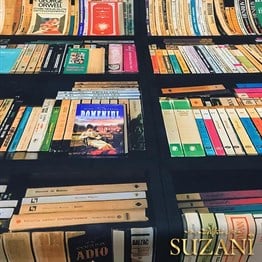 Kütüphane Desenli Kumaş