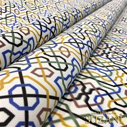 Labirent Geometrik Desenli Kumaş