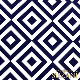 Lacivert İç içe Kareli Kumaş