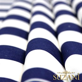 Lacivert Kalın Çizgili Kumaş