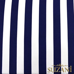 Lacivert Kalın Çizgili Kumaş