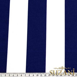 Lacivert Kalın Çizgili Kumaş