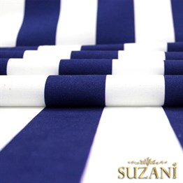 Lacivert Kalın Çizgili Kumaş