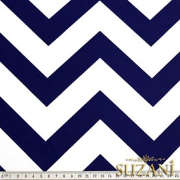 Lacivert Zigzag Desenli Kumaş