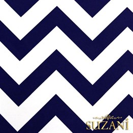 Lacivert Zigzag Desenli Kumaş
