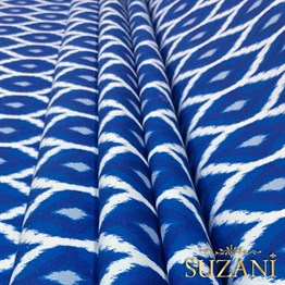 Mavi Damla Desenli Kumaş