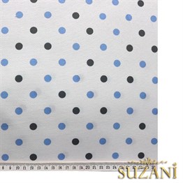 Mavi Gri Küçük Puanlı Kumaş
