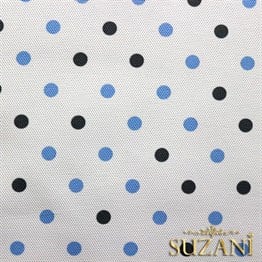 Mavi Gri Küçük Puanlı Kumaş