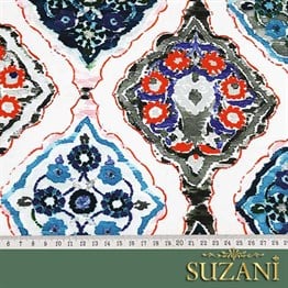 Mavi İkat Baklava Desenli Kumaş