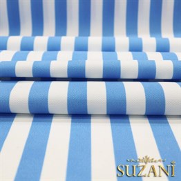Mavi İnce Çizgili Kumaş