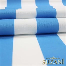 Mavi Kalın Çizgili Kumaş