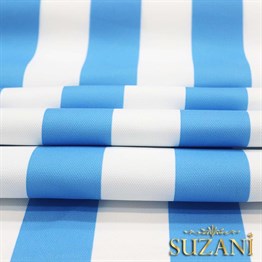 Mavi Kalın Çizgili Kumaş