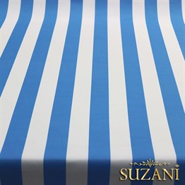 Mavi Kalın Çizgili Kumaş