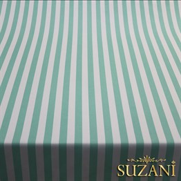 Mint İnce Çizgili Kumaş