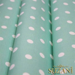 Mint Zemin Küçük Puanlı Kumaş