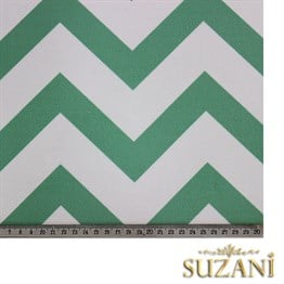 Mint Zigzag Desenli Kumaş