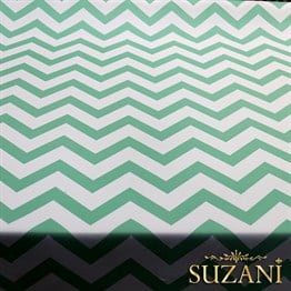 Mint Zigzag Desenli Kumaş
