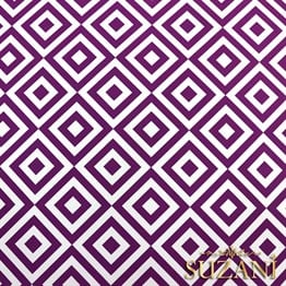 Mor İç içe Kareli Kumaş