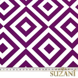 Mor İç içe Kareli Kumaş