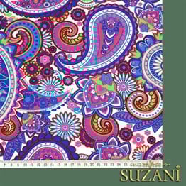 Mor Şal Desenli Kumaş