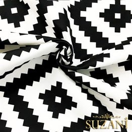 Mozaik İç içe Kareler Desenli Kumaş