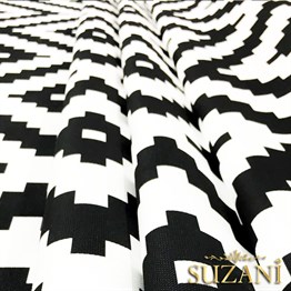 Mozaik İç içe Kareler Desenli Kumaş