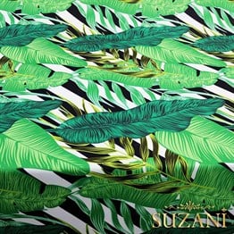 Muz Yaprakları Desenli Kumaş