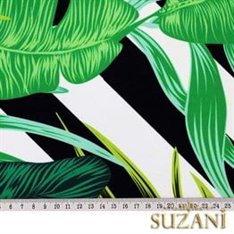 Muz Yaprakları Desenli Kumaş