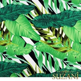 Muz Yaprakları Desenli Kumaş