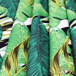 Muz Yaprakları Desenli Kumaş