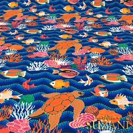 Otantik Kaplumbağa Desenli Kumaş