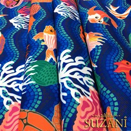 Otantik Kaplumbağa Desenli Kumaş