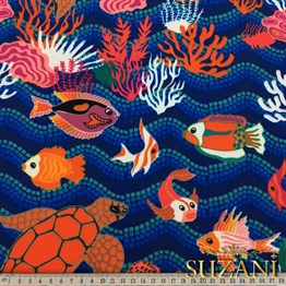 Otantik Kaplumbağa Desenli Kumaş