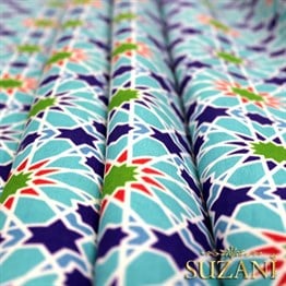 Özbek Yıldızı Desenli Kumaş