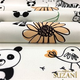 Panda Zebra Çocuk Kumaşı