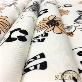 Panda Zebra Çocuk Kumaşı