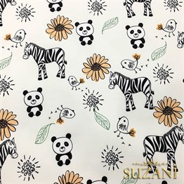 Panda Zebra Çocuk Kumaşı